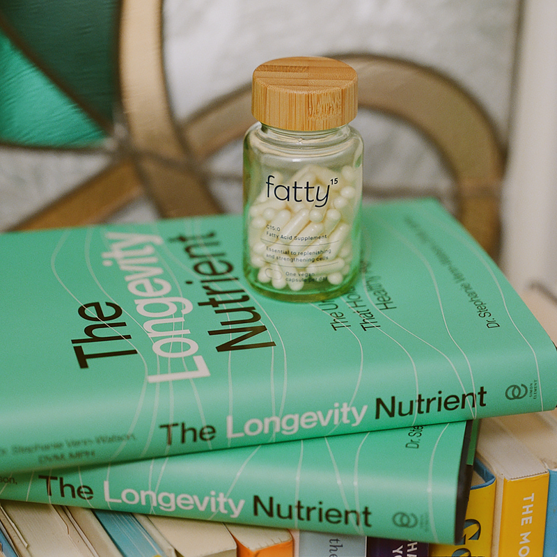 Fatty15 C15:0 Pentadecanoic Acid Supplement The Longevity Nutrient - 90 Vegan Capsules - 3x Cellular Benefits of Fish Oil Omega 3 Supplements - Gut Health, Liver Support, & Mitochondrial Health